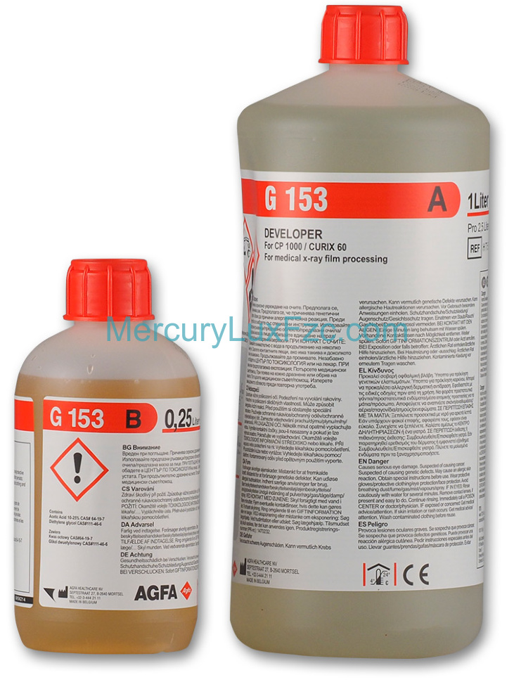 Developer for manual processing Agfa G153 for 2,5L (1L+0,25L)