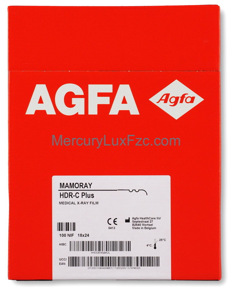 X-ray film for mammography Agfa Mamoray HDR-C Plus 18x24 cm