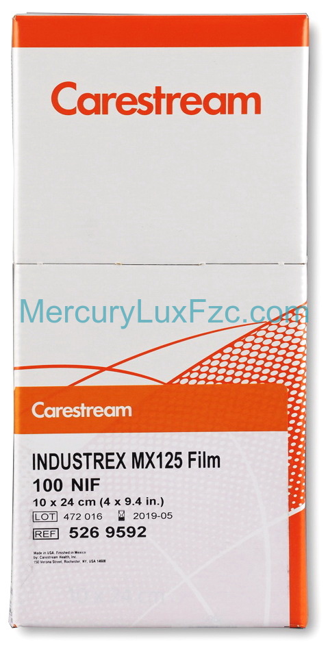 Industrial X-ray Film Carestream Industrex (Kodak) МХ125 10x24 cm.